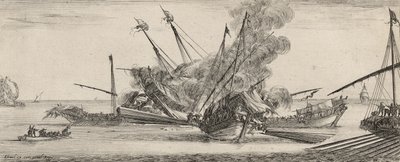 Combat Naval (lept na položený papír) od Stefano della Bella