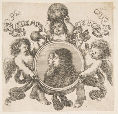 Cosimo de Medici, princ z Toskánska, a jeho manželka, Marguerite Louise dOrleans, 1661. od Stefano della Bella