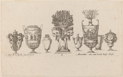 Fantastické vázy, pravděpodobně 1646. od Stefano della Bella