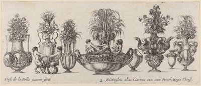 Fantastické vázy, pravděpodobně 1646. od Stefano della Bella