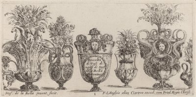 Fantastické vázy, pravděpodobně 1646. od Stefano della Bella