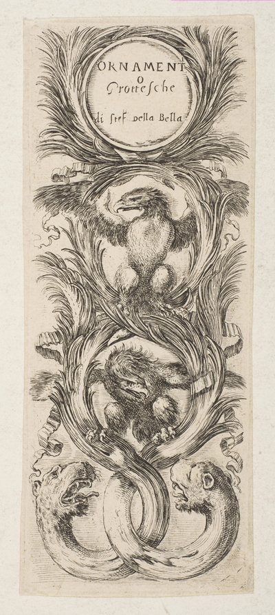 Frontispis: Ornamenty nebo grotesky, ca. 1653. od Stefano della Bella
