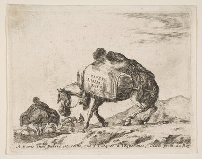 Frontispis pro různá zvířata: Pack Horse, ca. 1641. od Stefano della Bella