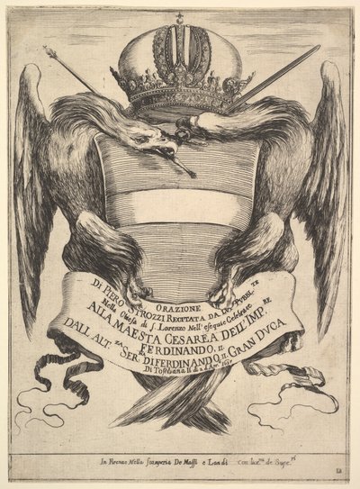 Frontispis k pohřbu císaře Ferdinanda II Esequie dellimperadore Ferdinando..., 1637. od Stefano della Bella
