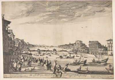 Hra o most, Pisa, 1634. od Stefano della Bella