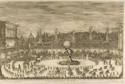 Il mondo festeggiante, balet a cavallo u příležitosti svatby Cosima de Medici s M. od Stefano della Bella
