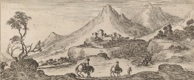 Krajina s hradem, 1641. od Stefano della Bella