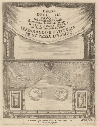 Svatba bohů: Frontispis, 1637. od Stefano della Bella