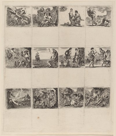 Mytologické hrací karty, 1644. od Stefano della Bella