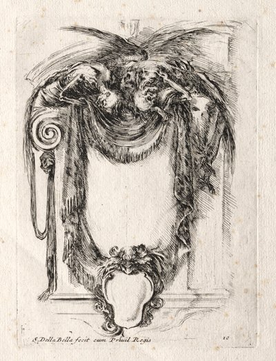Nový model pro kartuši, 1647. od Stefano della Bella