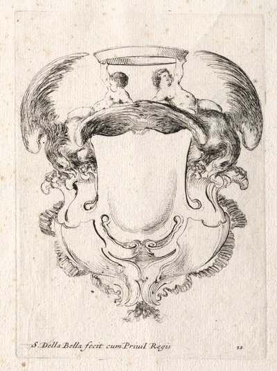 Nový model pro kartuši, 1647. od Stefano della Bella