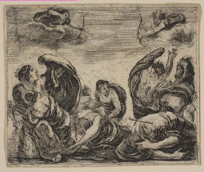 Niobe, z Game of Mythology Game of Mythology, 1644. od Stefano della Bella