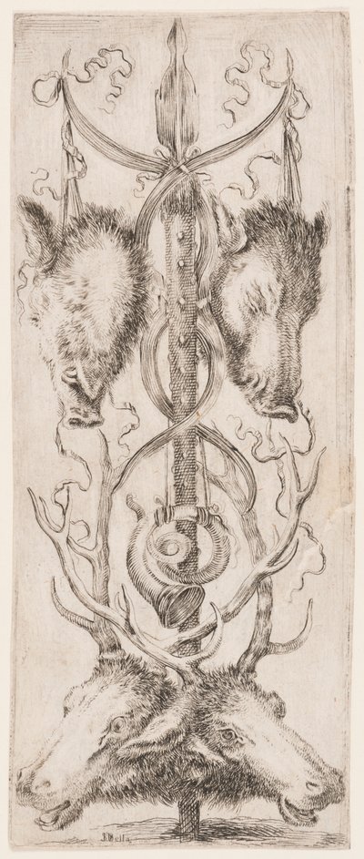 Ornamenty nebo grotesky (Grotesque Ornament) od Stefano della Bella