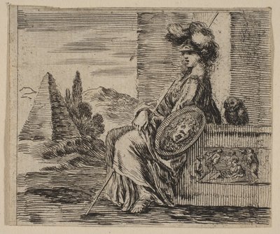 Pallas, z Game of Mythology Game of Mythology, 1644. od Stefano della Bella