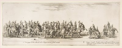 Část vchodu polského vyslanectví I a K, 1633. od Stefano della Bella