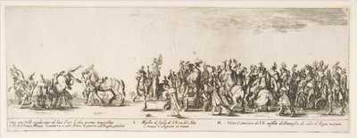 Část vchodu do polského vyslanectví L a M, 1633. od Stefano della Bella