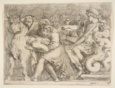 Phalaris Having Perillus Hozený do Bronzového býka, 17. století. od Stefano della Bella