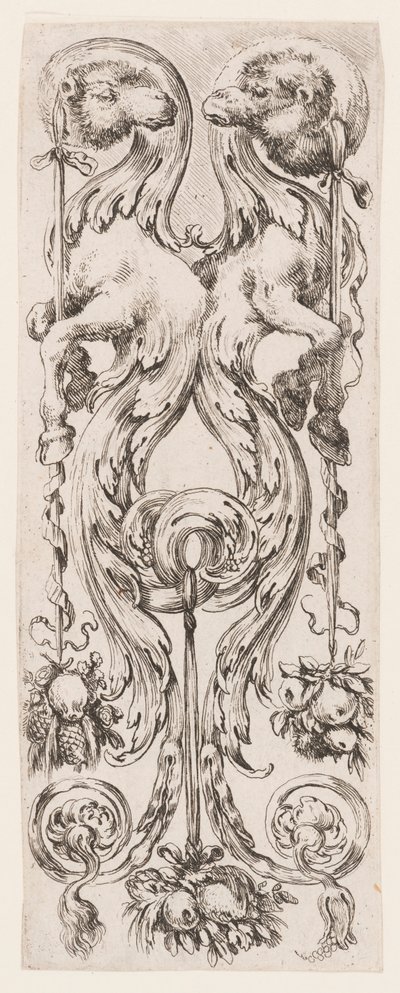 Talíř, od Ornamenti o Grottesche (Ornamenty nebo grotesky) od Stefano della Bella