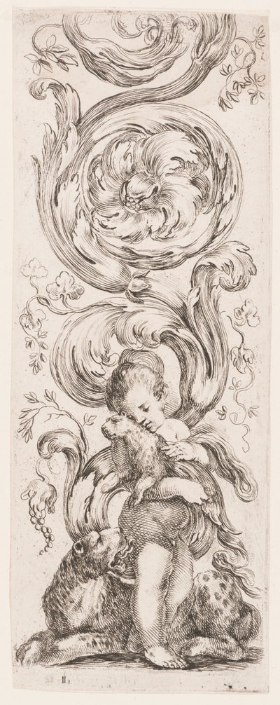 Talíř, ze série Ornamenti o grotesche (Ornamenty nebo grotesky) od Stefano della Bella