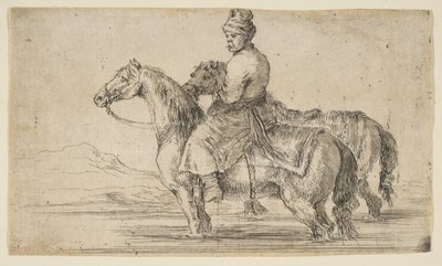 Polský hřebčín koupací koně, ca. 1662. od Stefano della Bella