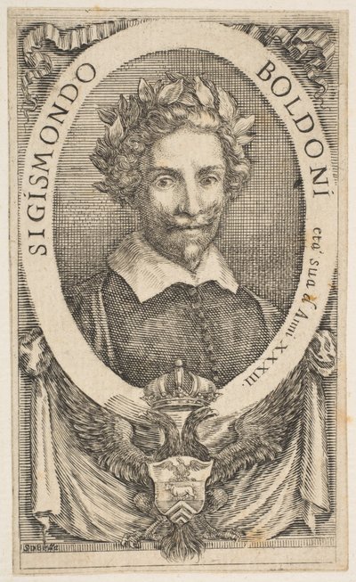 Portrét básníka Sigismonda Boldoniho, 1656. od Stefano della Bella