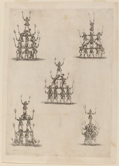 Pyramidy kejklířů, 1652. od Stefano della Bella