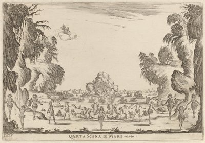 Čtvrtá mořská scéna, 1637. od Stefano della Bella