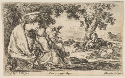 Odpočinek na letu do Egypta, ca. 1641. od Stefano della Bella