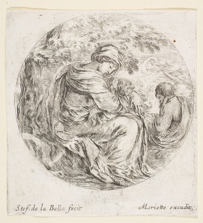 Odpočinek na letu do Egypta, ca. 1641. od Stefano della Bella