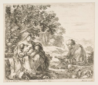 Odpočinek na letu do Egypta, ca. 1649. od Stefano della Bella