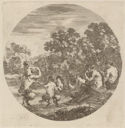 Satyrové a Faun od Stefano della Bella