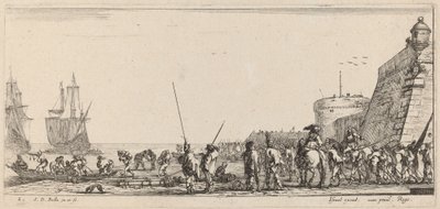 Vojáci dohlížející na nalodění, 1644. od Stefano della Bella