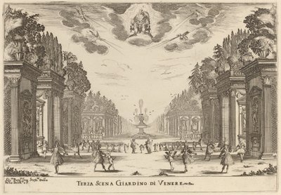 Třetí scéna Giardins of Venus od Stefano della Bella