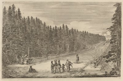 Avenue of Fountains, pravděpodobně 1653. od Stefano della Bella