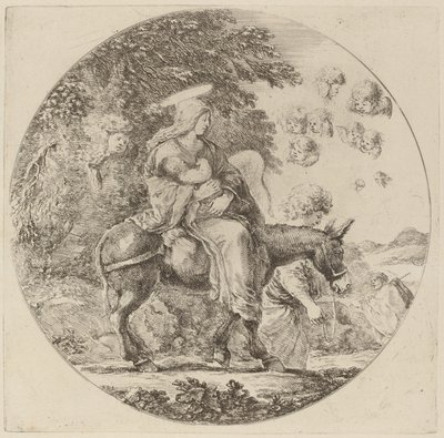 Útěk do Egypta, pravděpodobně 1662. od Stefano della Bella