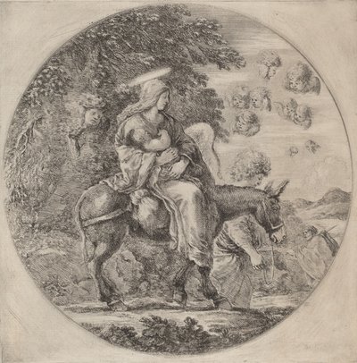 Útěk do Egypta, pravděpodobně 1662. od Stefano della Bella