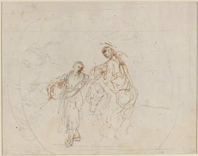 Útěk do Egypta [verso]. od Stefano della Bella