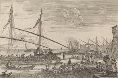 Opevnění u Livorna, pravděpodobně c. 16541655. od Stefano della Bella