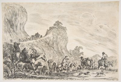Jákobova cesta v Egyptě, ca. 1647. od Stefano della Bella