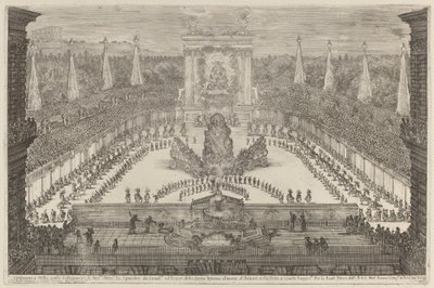 Princ z Toskánska, jeho koňské oddíly a kočáry kolem hory Atlas, 1661. od Stefano della Bella