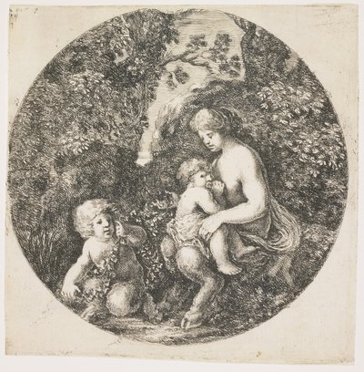 Satyrova žena, 1656 od Stefano della Bella