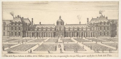 Palác Kateřiny Medicejské, zvaný Tuilleries, z Různé pohledy na památku..., 1649-51. od Stefano della Bella