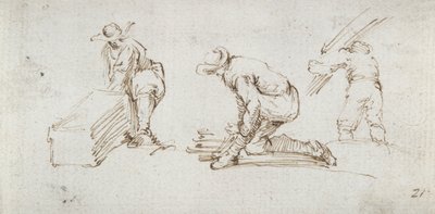 Studie tří figur od Stefano della Bella