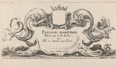 Titulní strana pro Paysages maritimes, 1644. od Stefano della Bella
