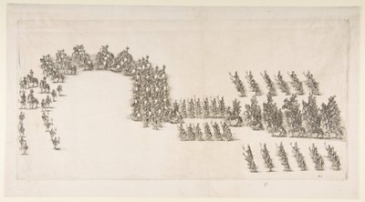 Průvod s pochodněmi na Modena Carrousel, 1652. od Stefano della Bella