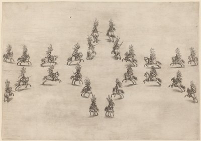Dvacet čtyři kavalírů v oválu, 1652. od Stefano della Bella