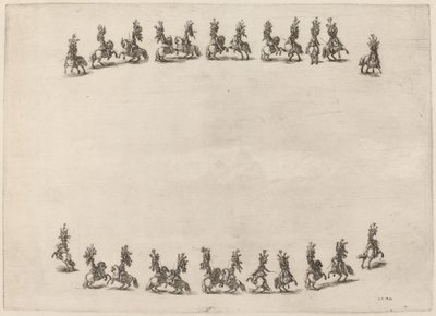 Dvacet čtyři Cavorting Cavaliers, 1652. od Stefano della Bella