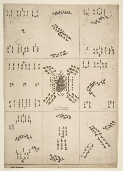Různé postavy koňského baletu, 1652. od Stefano della Bella
