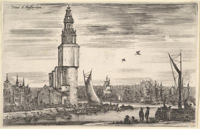 Pohled na Amsterdam, ze série „Pohledy na námořní přístavy“ od Stefano della Bella