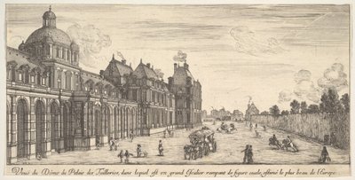Pohled na kopuli paláce Tuilleries, z Různé pohledy na pozoruhodné pl..., 1649-51. od Stefano della Bella
